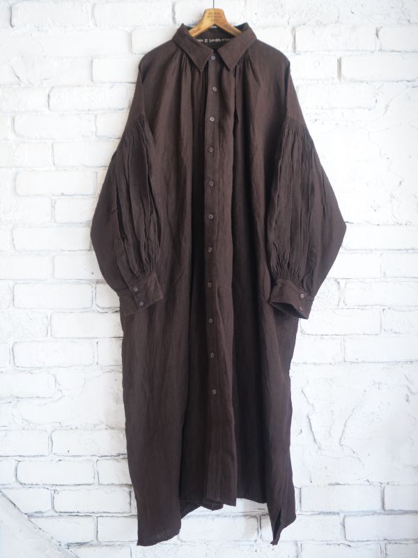 maku textiles Linen Handwoven Dress マクテキスタイルズ リネンハンドウーブンドレス(G2155 SL)