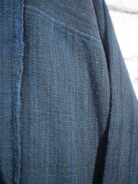 【新品】  MITTAN / ミッタン | ラオス コットン 羽織 シャツ | 2 | 藍×アーモンド（格子） | メンズ