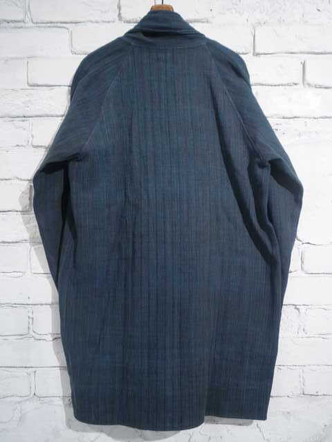 mittan 藍×泥染め ラオスコットン羽織りシャツ　SH-16　サイズ3