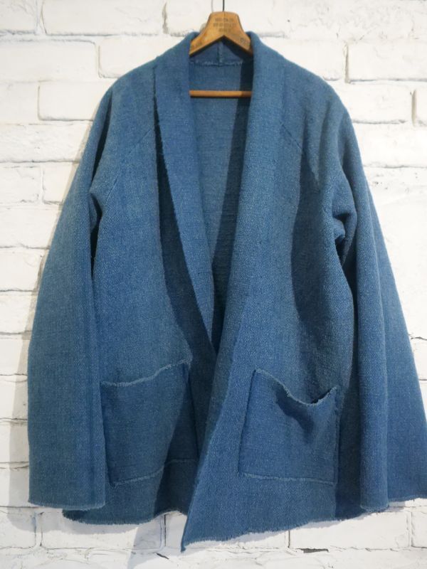 純正販売品 MITTAN ガラ紡 ロングジャケット 藍胡桃 サイズ4 ノー