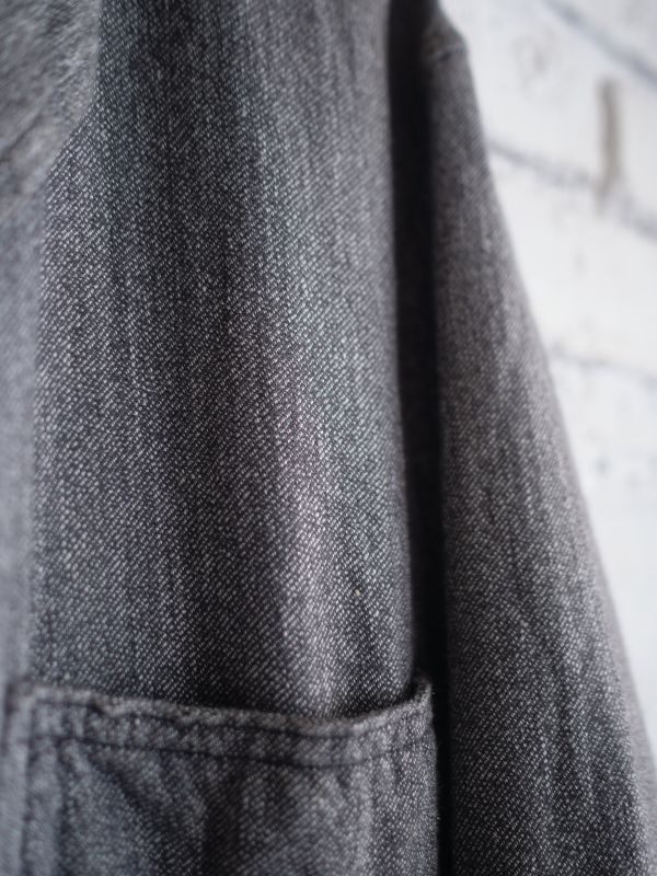 VINTAGE 50's FRENCH WORK BLACK CHAMBRAY COAT 50年代 フレンチワーク