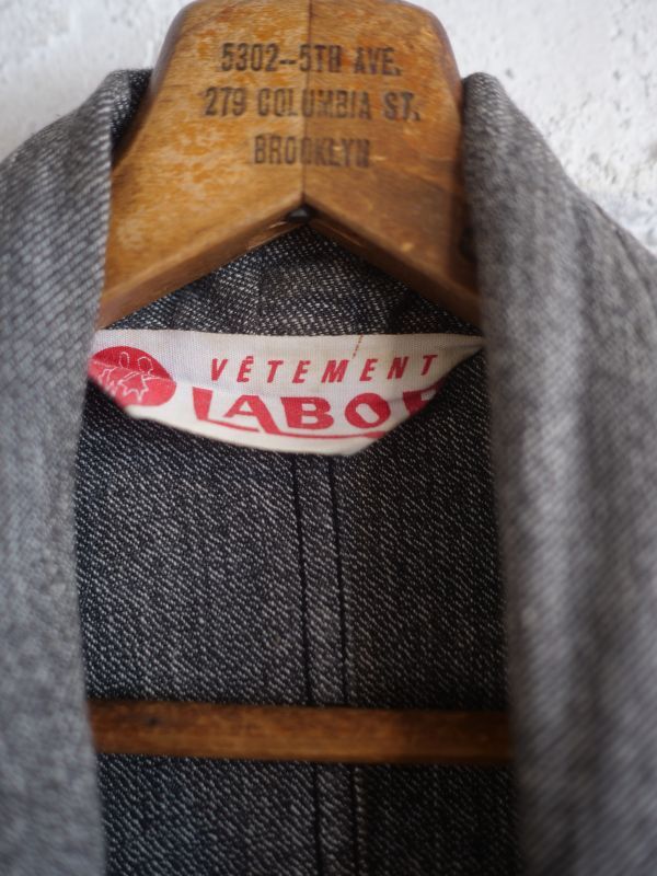 VINTAGE 50's FRENCH WORK BLACK CHAMBRAY COAT 50年代 フレンチワーク ...