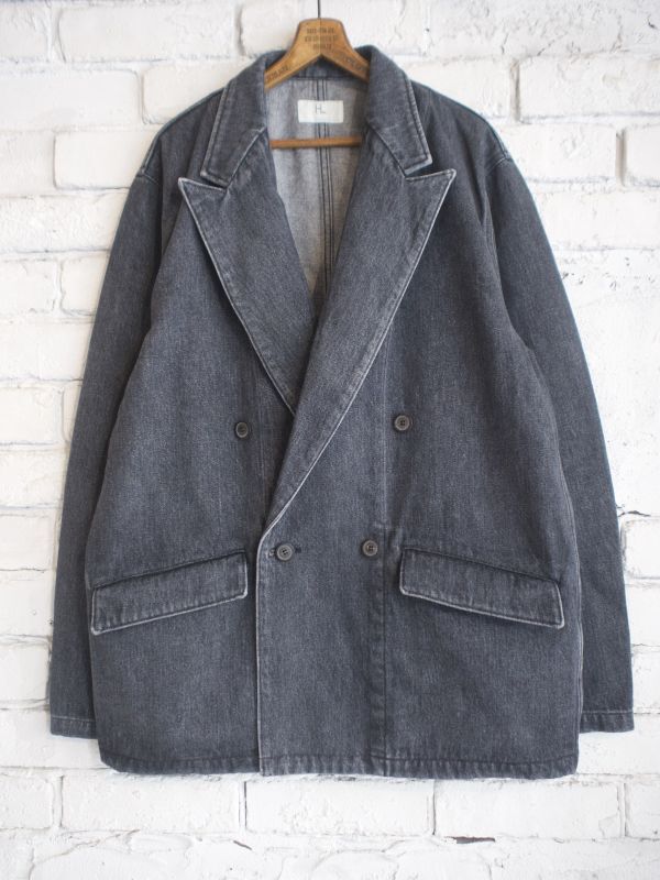 メール便に限り送料無料！！ HERILL Gray Denim W Jacket | ochge.org