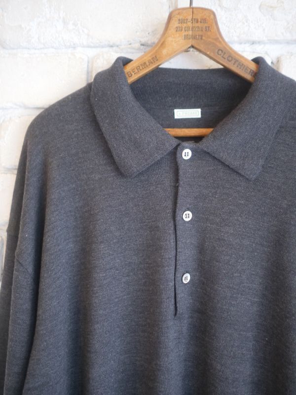 A.PRESSE L/S Knit Polo Shirt アプレッセ ロングスリーブニット 