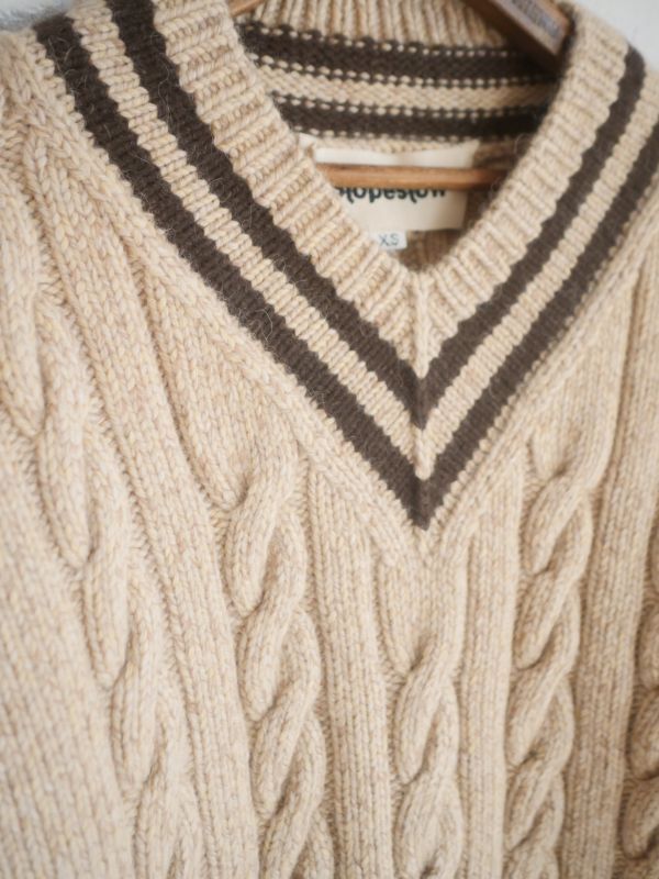 Slopeslow Hand knitting cricket sweater スロープスロウ ハンドニットクリケットセーター（1223002）