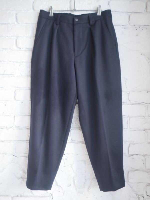画像1: Scye Wool Cashmere Pleated Trousers サイ ウールカシミヤプリーツトラウザーズ（5122-83558） (1)