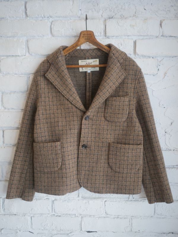 R&D.M.Co- / OLDMAN'S TAILOR WOOL FELT GUN CLUB CHECK JACKET