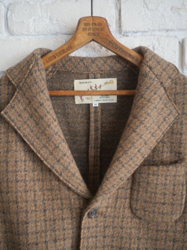 R&D.M.Co- / OLDMAN'S TAILOR WOOL FELT GUN CLUB CHECK JACKET