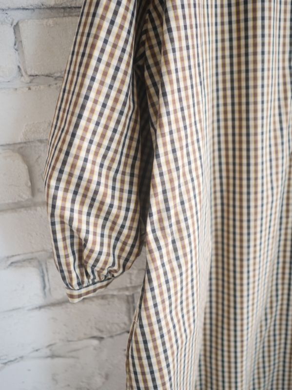 R&D.M.Co- / OLDMAN'S TAILOR ROBINSON'S CHECK GATHER SLEEVE DRESS