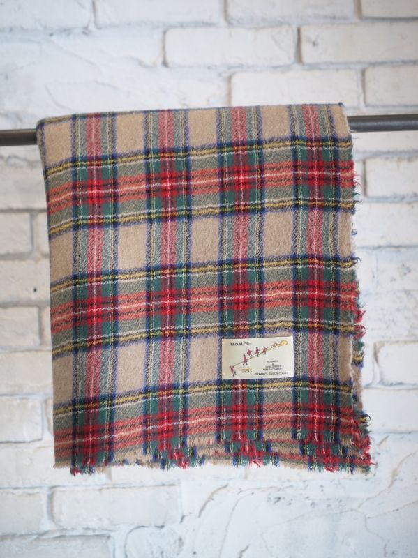 Ru0026D.M.Co- / OLDMAN'S TAILOR WOOLTARTAN CHECK BLANKET オールドマンズテーラーアールアンドディーエムコー  ウールタータンチェックブラケット(5907b)