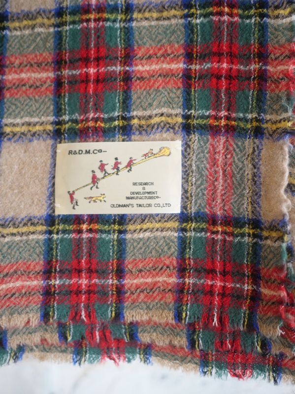 Ru0026D.M.Co- / OLDMAN'S TAILOR WOOLTARTAN CHECK BLANKET オールドマンズテーラーアールアンドディーエムコー  ウールタータンチェックブラケット(5907b)