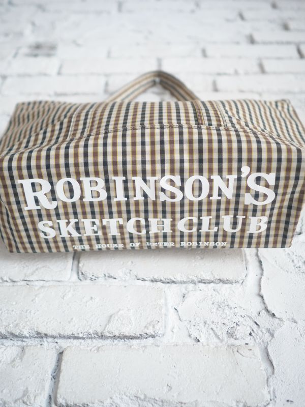 R&D.M.Co- / OLDMAN'S TAILOR ROBINSON'S CHECK TOTE BAG アールアンド