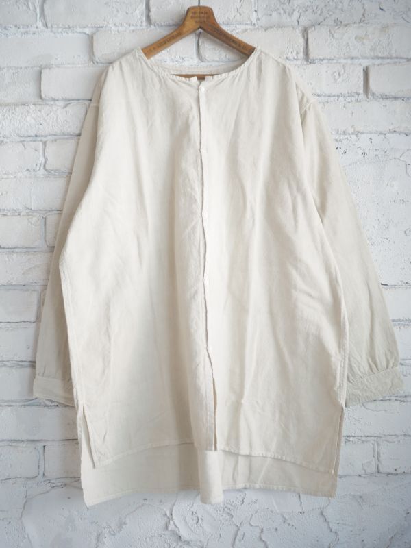 MITTAN カディーワイドシャツ ベンガラ白身幅約58cm