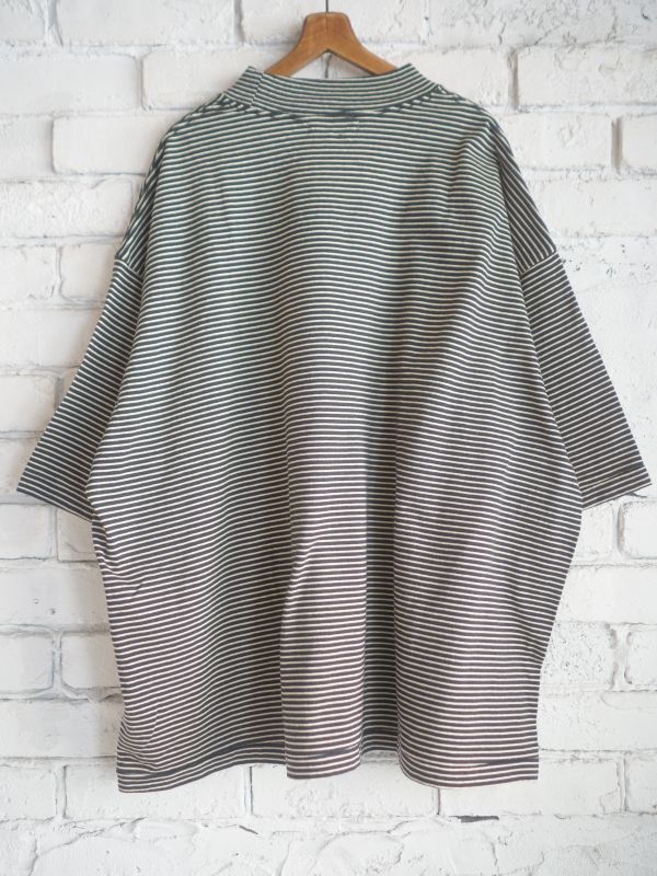 blurhms Cotton Napping Border Super Size Tee ブラームス コットン ...