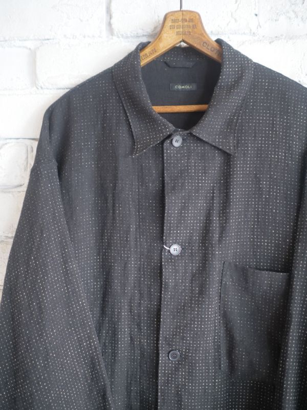 COMOLI リネンドット シャツジャケット（X01-01027）
