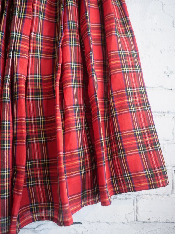 R&D.M.Co- / OLDMAN'S TAILOR TARTAN CHECK GATHER SKIRT オールドマンズテーラー  アールアンドディーエムコー タータンチェックギャザースカート（6034a） - BELLURIA