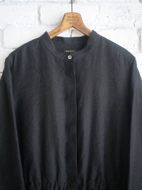 R&D.M.Co- / OLDMAN'S TAILOR DENSELY LINEN FRONT OPEN SHIRT