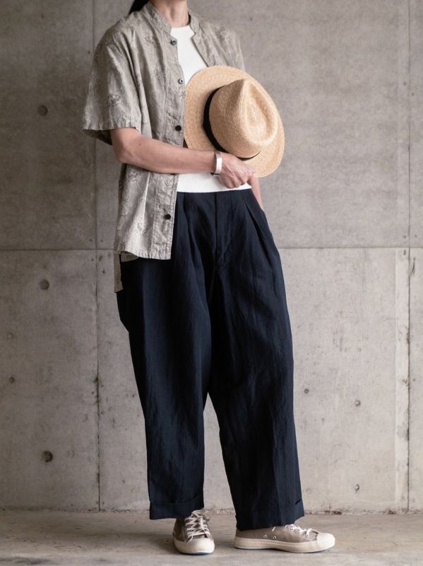 OUTIL CHEMISIER ARLEY ウティ スタンドカラーシャツジャケットS/S (OU 