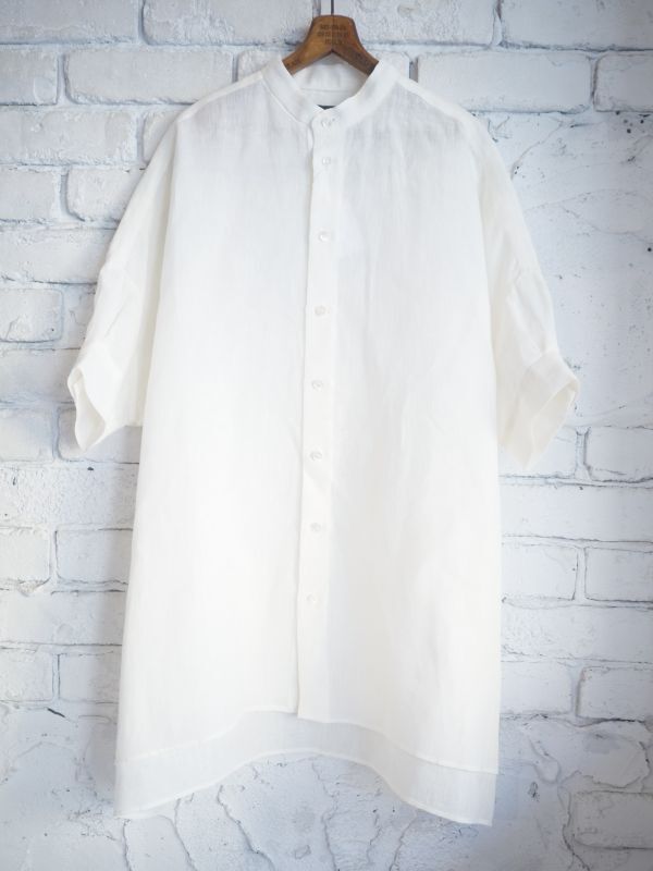 R&D.M.Co- / OLDMAN'S TAILOR DENSELY LINEN HALF SLEEVE OVERSIZE