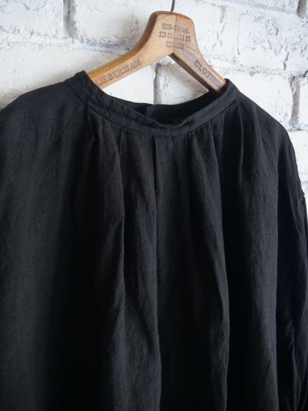 R&D.M.Co- / OLDMAN'S TAILOR L.H.G BACK BUTTON SMOCK BLOUSE オールドマンズテーラー  アールアンドディーエムコー バックボタンスモックブラウス（6724d）