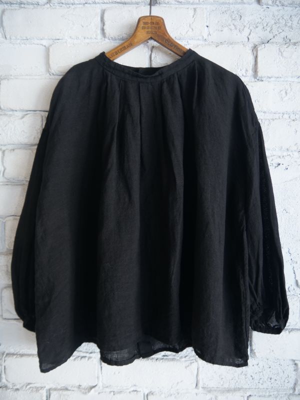 R&D.M.Co- / OLDMAN'S TAILOR L.H.G BACK BUTTON SMOCK BLOUSE オールドマンズテーラー  アールアンドディーエムコー バックボタンスモックブラウス（6724d）