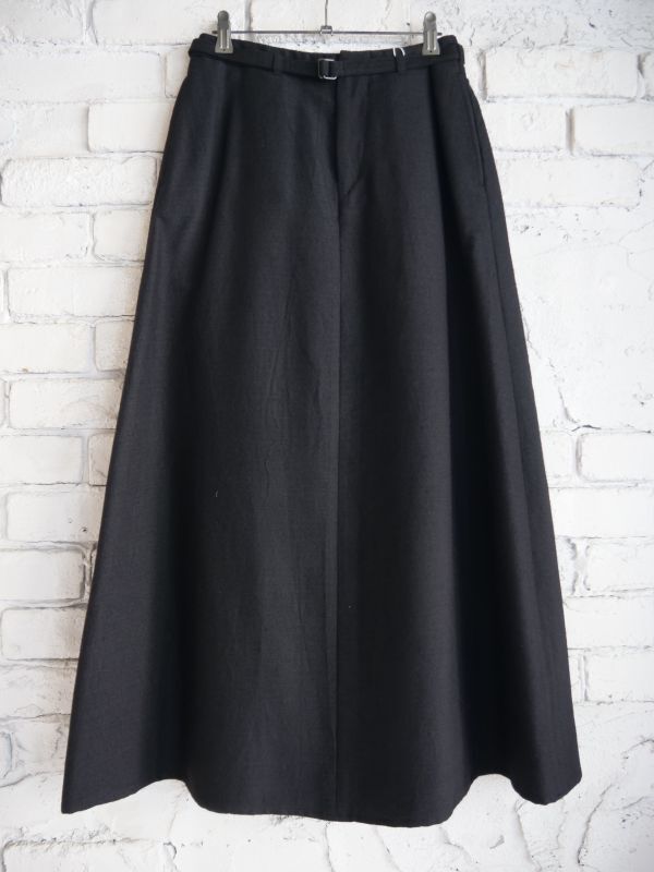 blurhms（レディース）Wool Napping Belted Skirt ブラームス ウールナッピングベルトスカート（BHSW24F5）