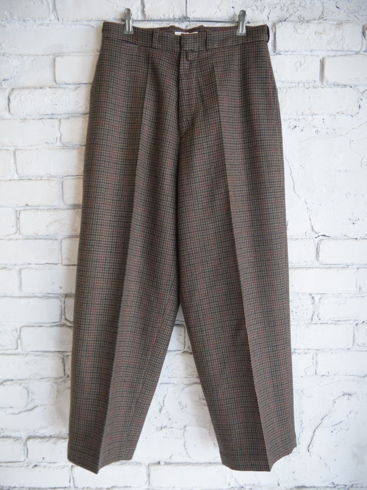 blurhms（ユニセックス）Classic Houndstooth Trousers ブラームス クラシックハウンドトゥース トラウザース（BHS24F006Hdt）