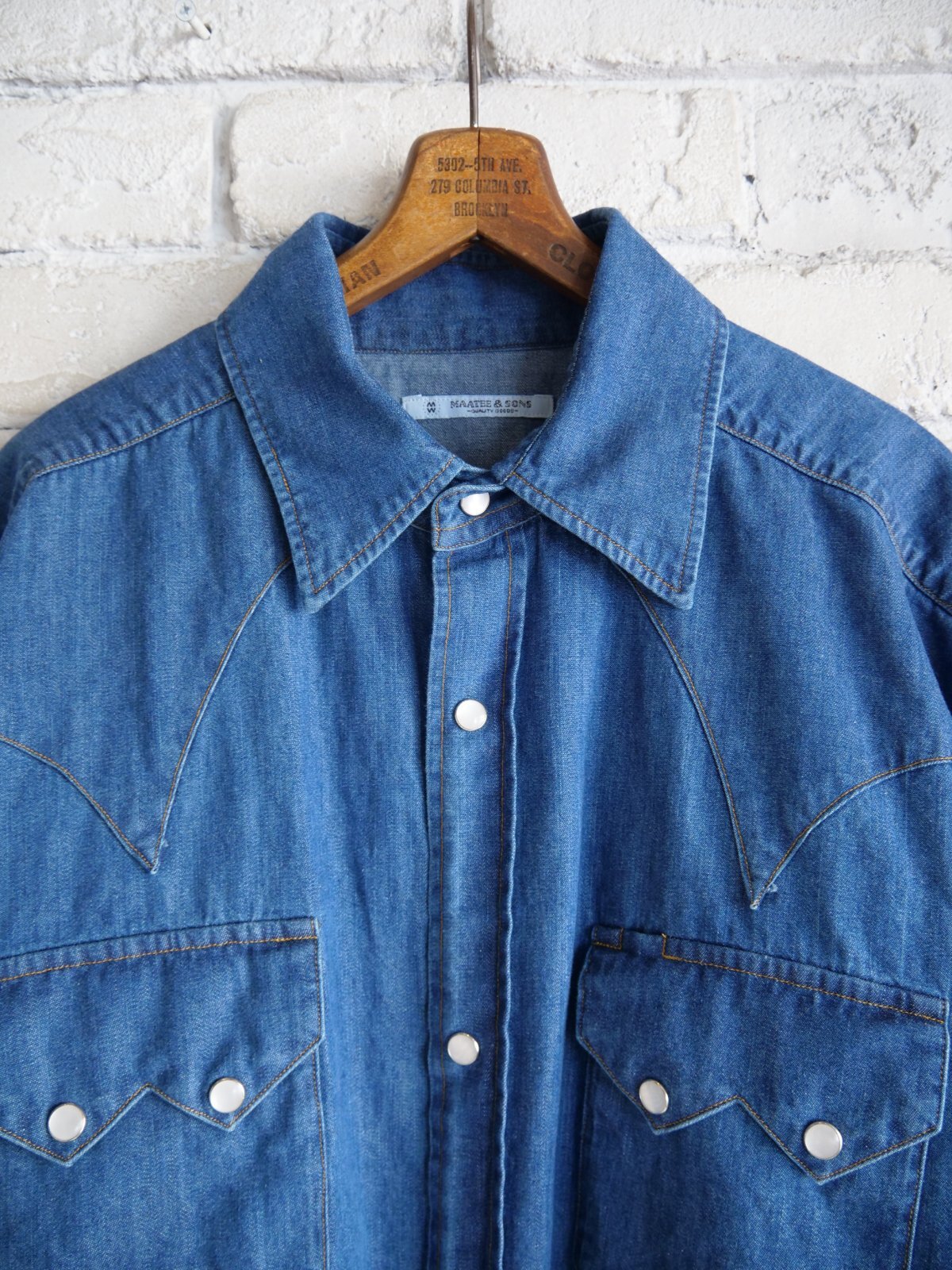 MAATEE&SONS WESTERN シャツ 24AWサイズ3 アップデートしたウエスタンシャツ。【2024 A/W】【MAATEE&SONS